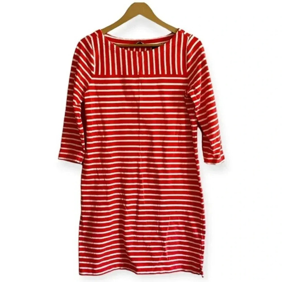Lands' End Dresses & Skirts - Land's End Red and White Striped Nautical Dress